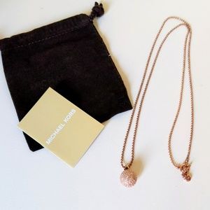 Michael Kors Crystall Ball RoseGold Necklace